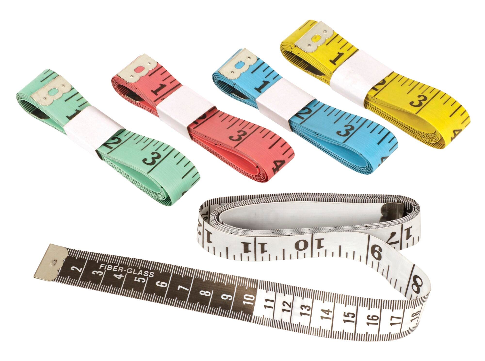 Learning Resources Two Sided Tape Measure, Assorted Colors, 60 Inches, Set of 10 264492